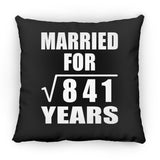 29th Anniversary Married For Square Root of 841 Years - Throw Pillow Black