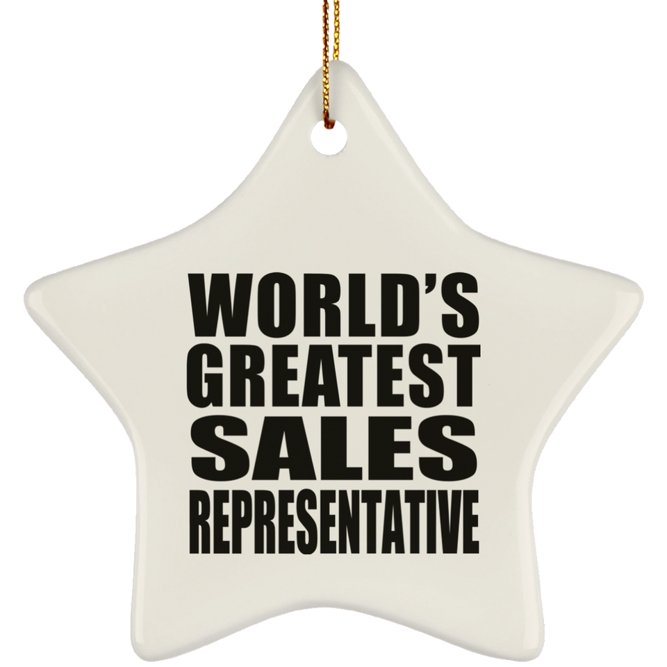World's Greatest Sales Representative - Star Ornament