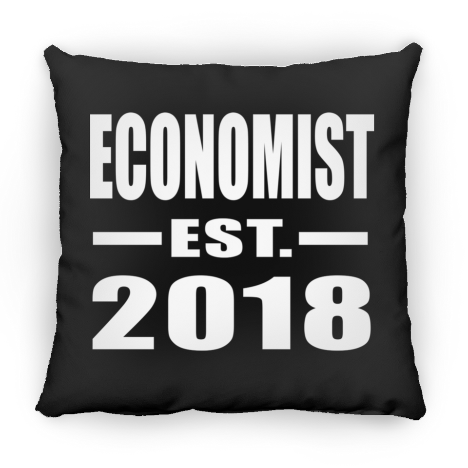 Economist Established EST. 2018 - Throw Pillow Black