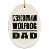 Czechoslovakian Wolfdog Dad - Oval Ornament