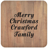 Merry Christmas Crawford Family - Drink Coaster C