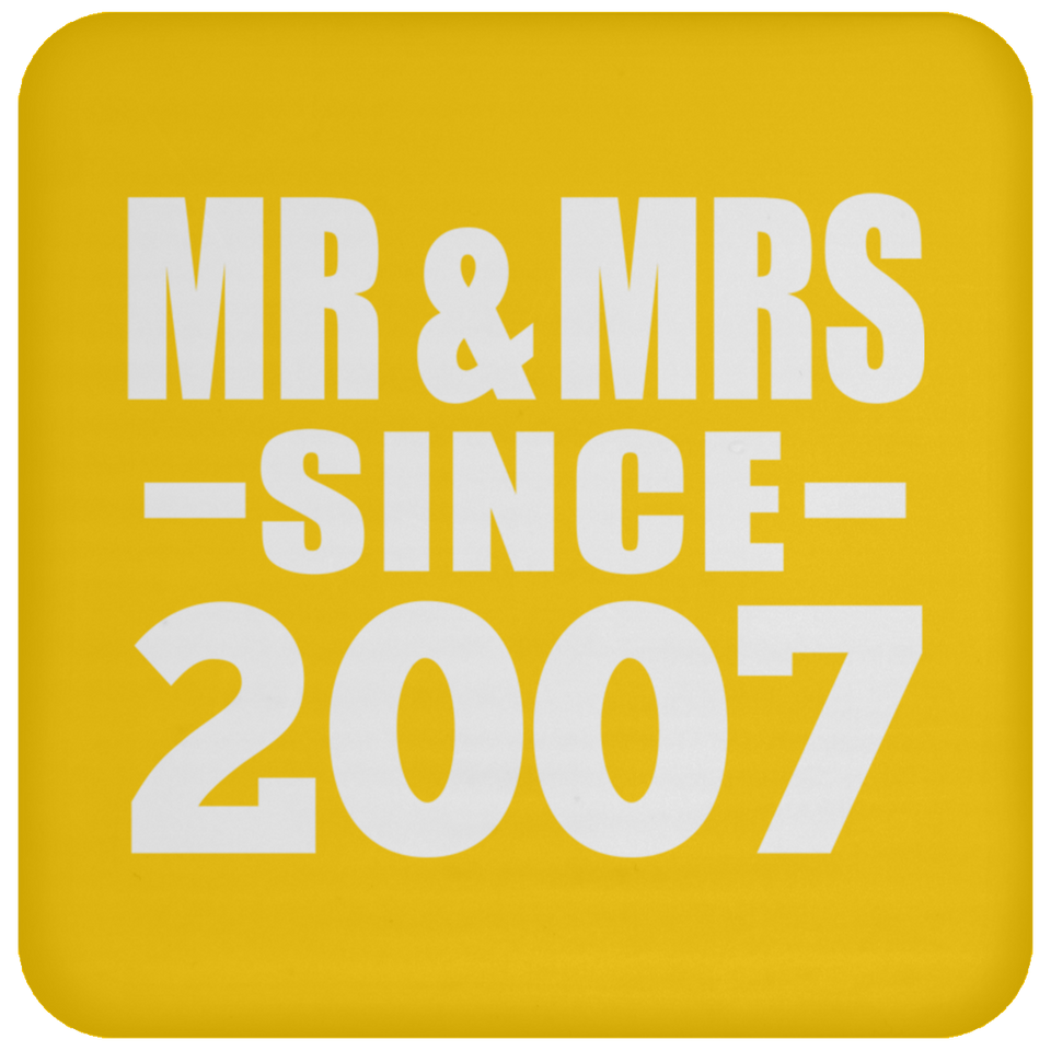 17th Anniversary Mr & Mrs Since 2007 - Drink Coaster