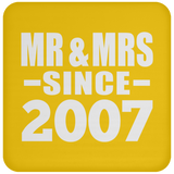 17th Anniversary Mr & Mrs Since 2007 - Drink Coaster