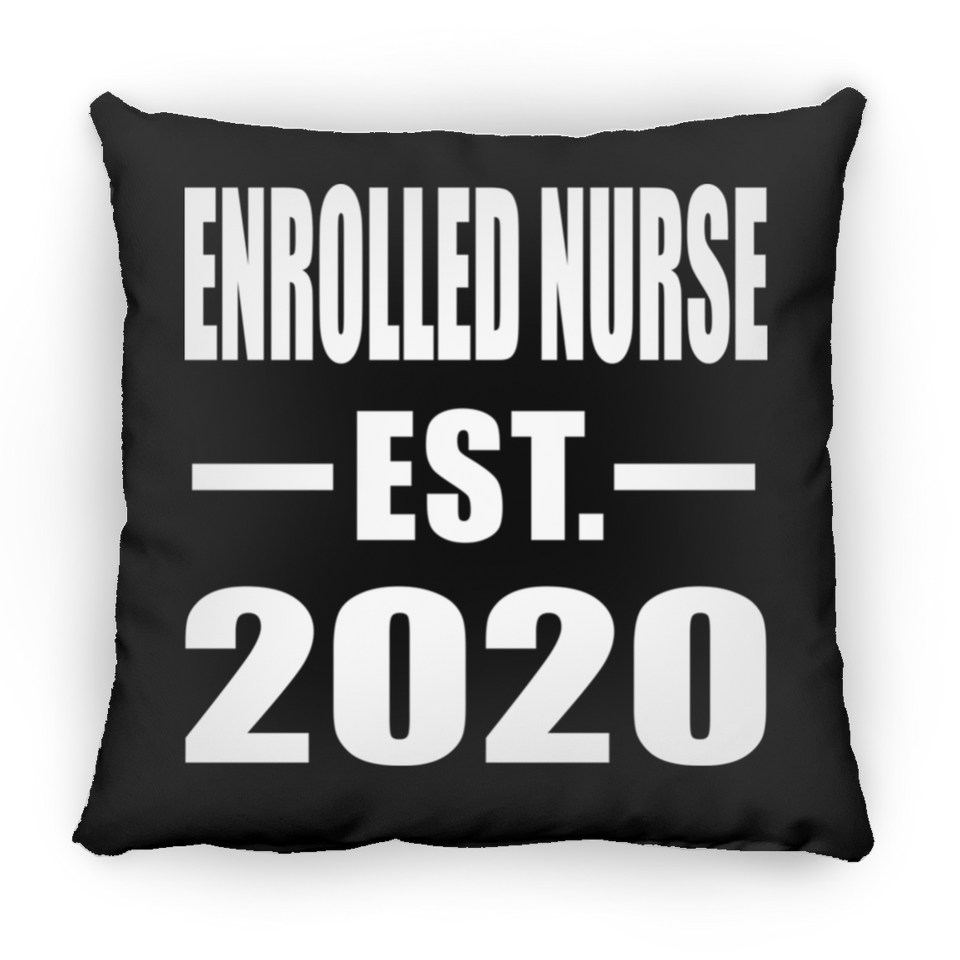Enrolled Nurse Established EST. 2020 - Throw Pillow Black