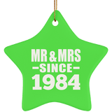 40th Anniversary Mr & Mrs Since 1984 - Star Ornament