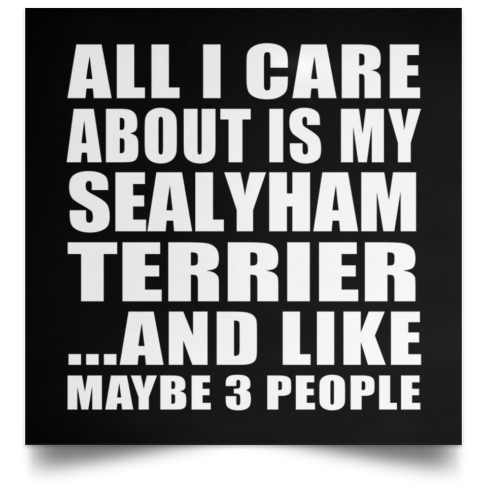 All I Care About Is My Sealyham Terrier - Poster Square