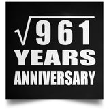 31st Anniversary Square Root of 961 Years Anniversary - Poster Square