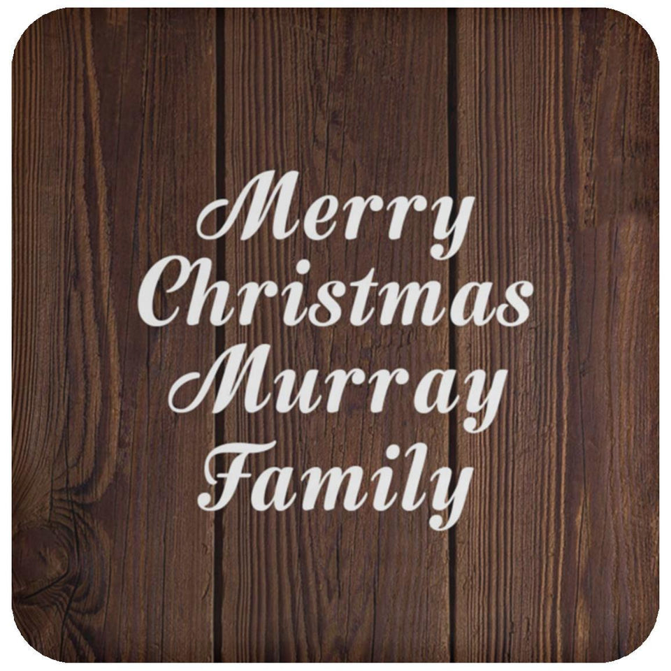 Merry Christmas Murray Family - Drink Coaster D