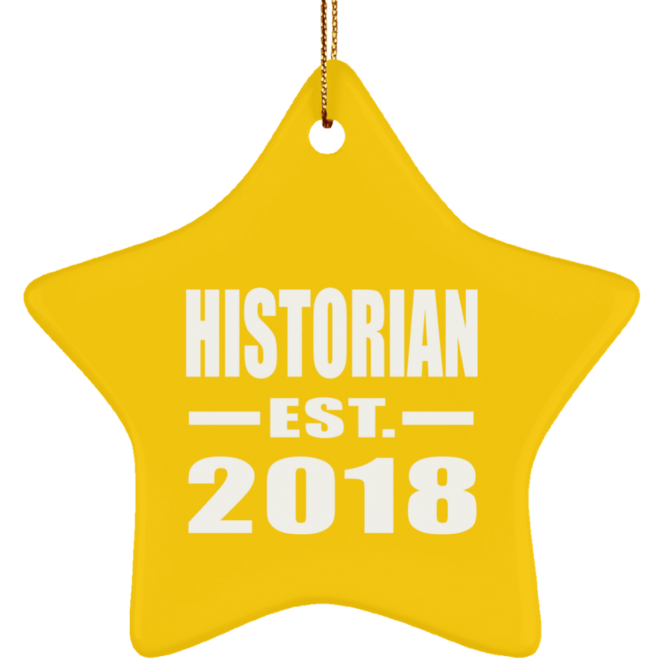 Historian Established EST. 2018 - Star Ornament