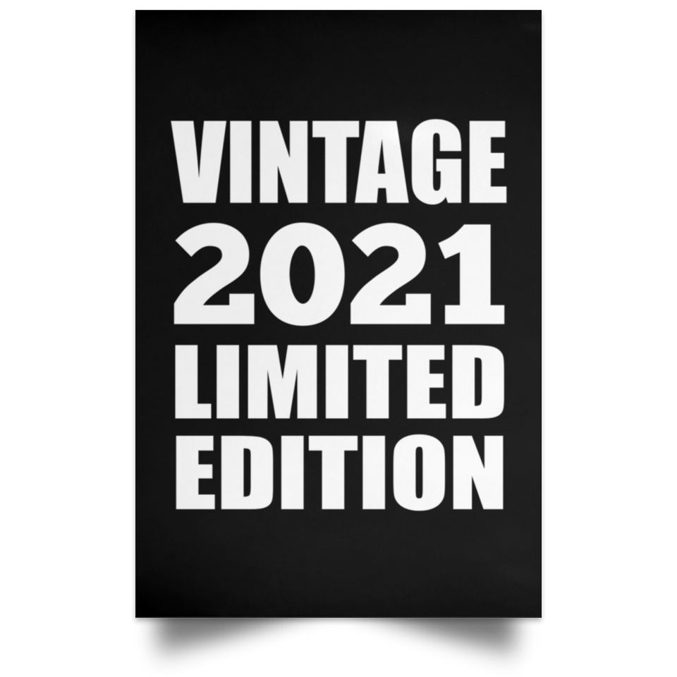 3rd Birthday Vintage 2021 Limited Edition - Poster Portrait