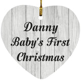Danny Baby's First Christmas - Heart Ornament F