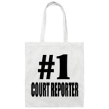Number One #1 Court Reporter - Tote Bag White
