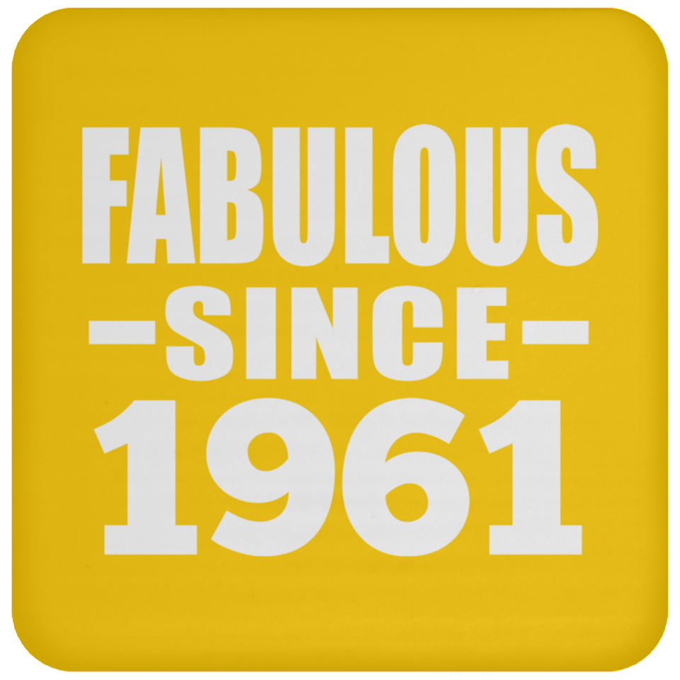 63rd Birthday Fabulous Since 1961 - Drink Coaster