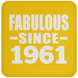 63rd Birthday Fabulous Since 1961 - Drink Coaster