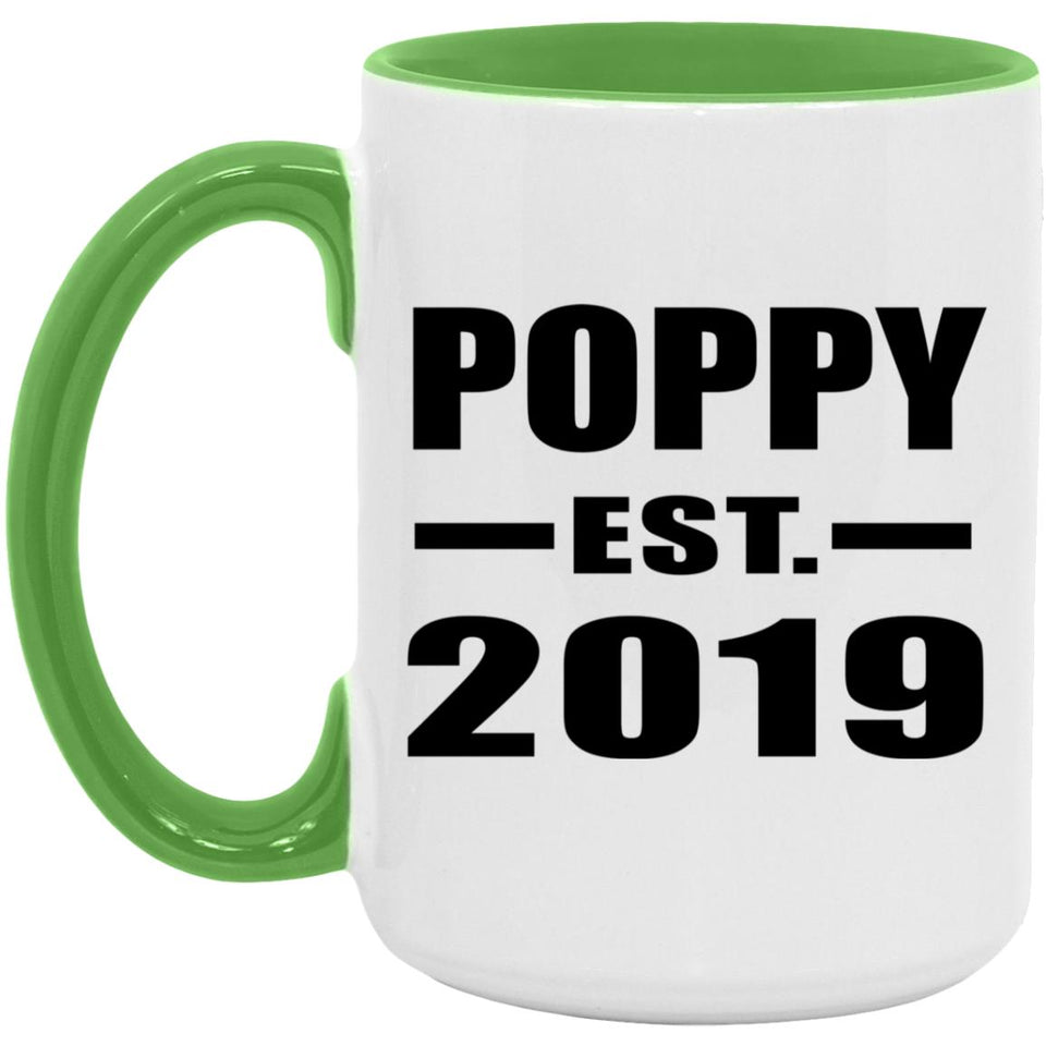 Poppy Established EST. 2019 - 15oz Accent Mug Green