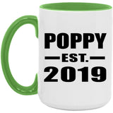 Poppy Established EST. 2019 - 15oz Accent Mug Green