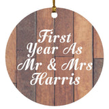 First Year As Mr & Mrs Harris - Circle Ornament E