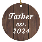 Father Established EST. 2024 - Circle Ornament D