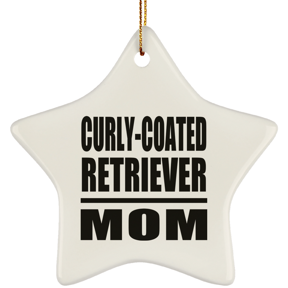 Curly-Coated Retriever Mom - Star Ornament