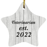 Veterinarian Established Est. 2022 - Star Ornament F
