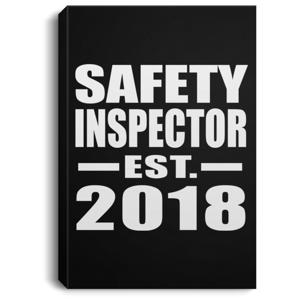 Safety Inspector Established EST. 2018 - Canvas Portrait