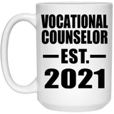 Vocational Counselor Established EST. 2021 - 15oz Coffee Mug