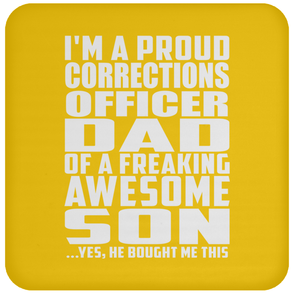 Proud Corrections Officer Dad Of Awesome Son - Drink Coaster