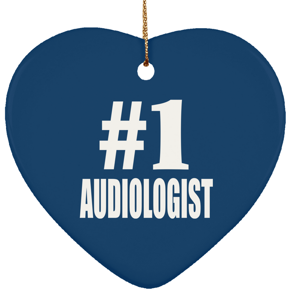 Number One #1 Audiologist - Heart Ornament