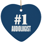 Number One #1 Audiologist - Heart Ornament