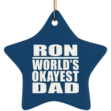 Ron World's Okayest Dad - Star Ornament