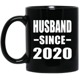 Husband Since 2020 - 11oz Coffee Mug Black