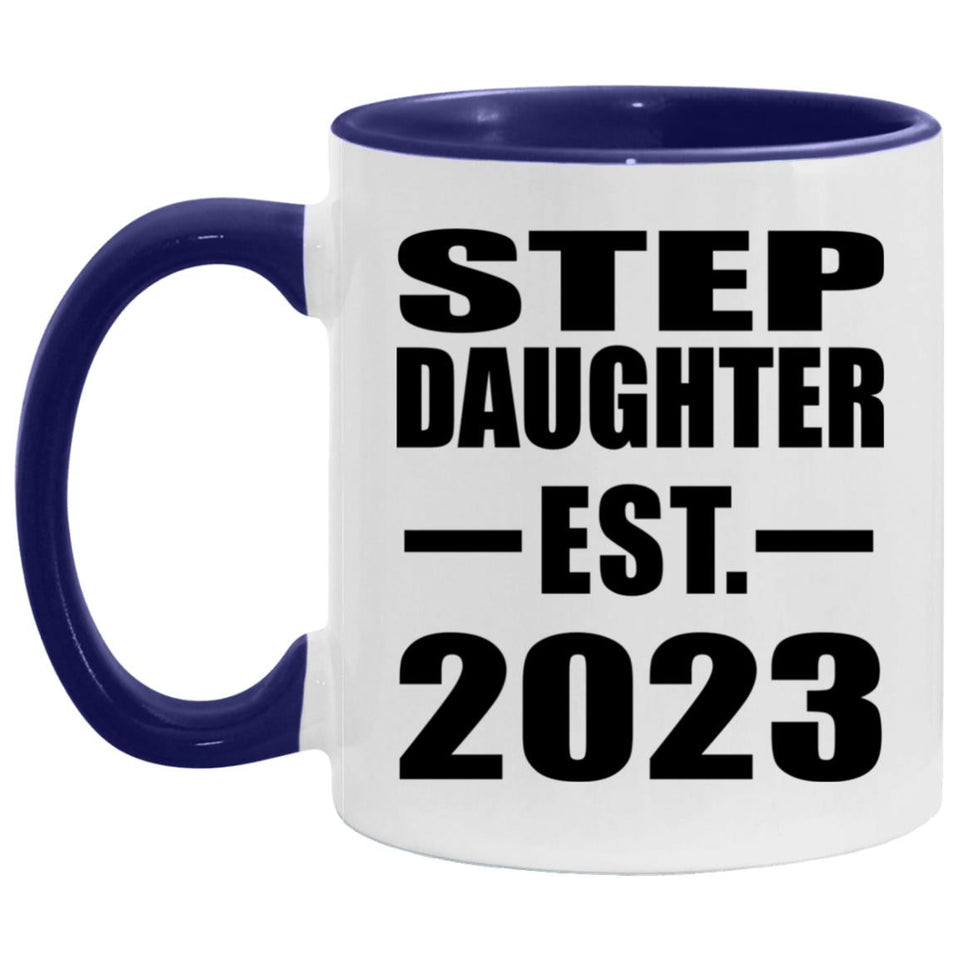Step Daughter Established Est. 2023 - 11oz Accent Mug Purple