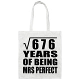 26th Anniversary Square Root of 676 Years of Mrs Perfect - Tote Bag White