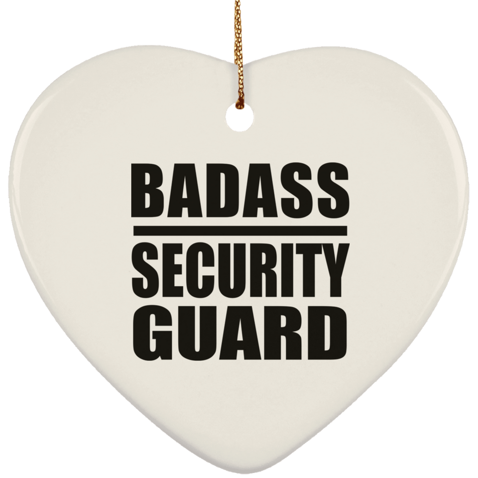 Badass Security Guard - Heart Ornament