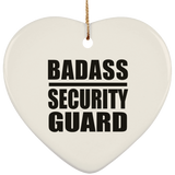 Badass Security Guard - Heart Ornament