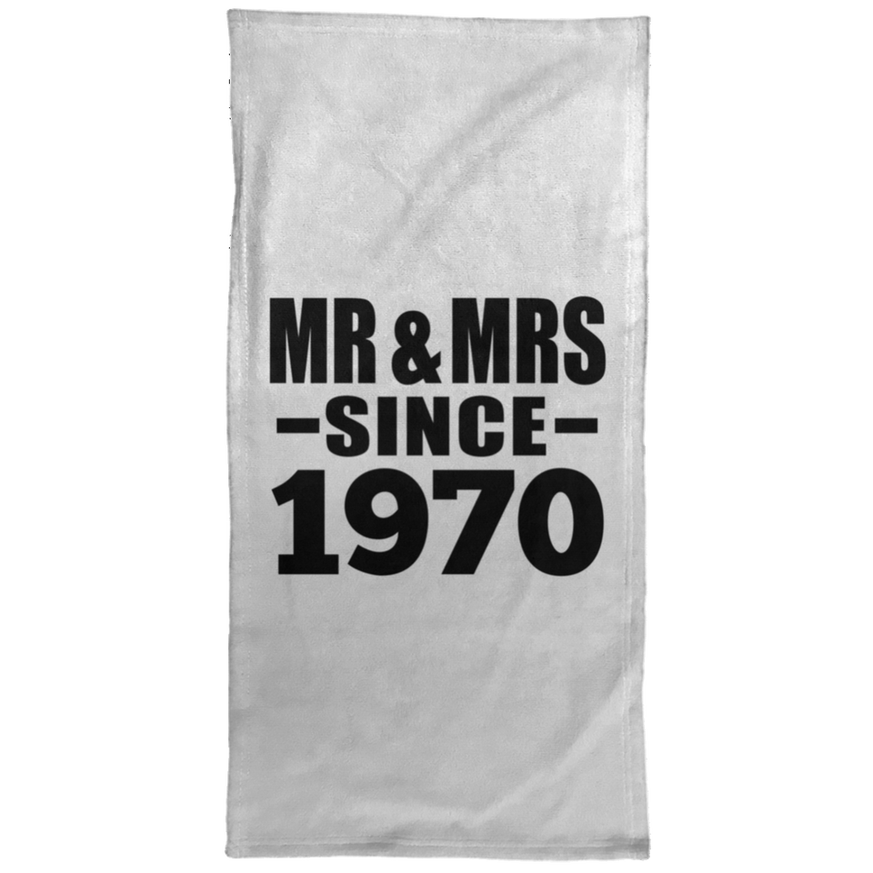 54th Anniversary Mr & Mrs Since 1970 - Hand Towel