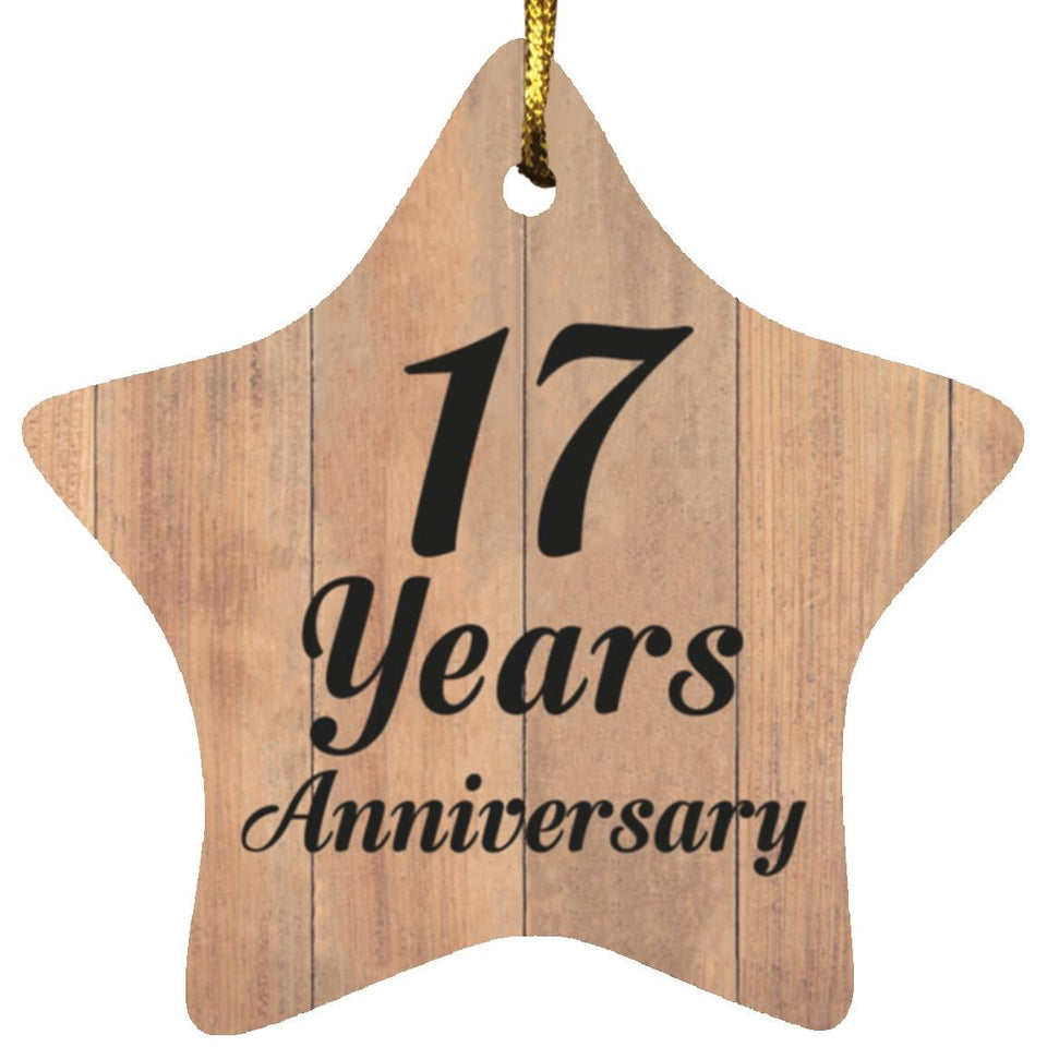 17th Anniversary 17 Years Anniversary - Star Ornament C