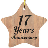17th Anniversary 17 Years Anniversary - Star Ornament C