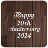 Happy 20th Anniversary 2024 - Drink Coaster D