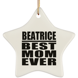 Beatrice Best Mom Ever - Star Ornament