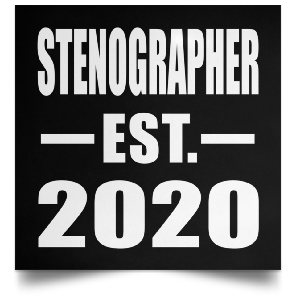 Stenographer Established EST. 2020 - Poster Square