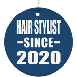 Hair Stylist Since 2020 - Circle Ornament