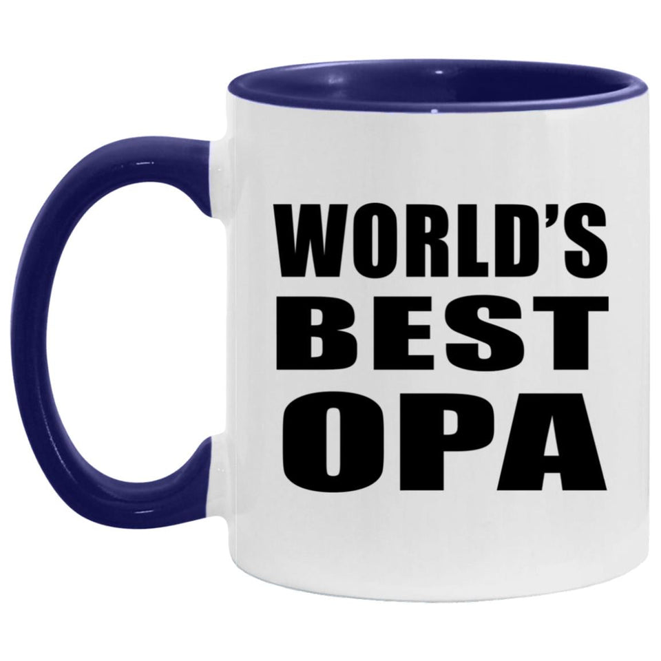 World's Best Opa - 11oz Accent Mug Purple