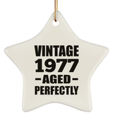 47th Birthday Vintage 1977 Aged Perfectly - Star Ornament