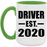 Driver Established EST. 2020 - 15oz Accent Mug Green