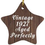 97th Birthday Vintage 1927 Aged Perfectly - Star Ornament D