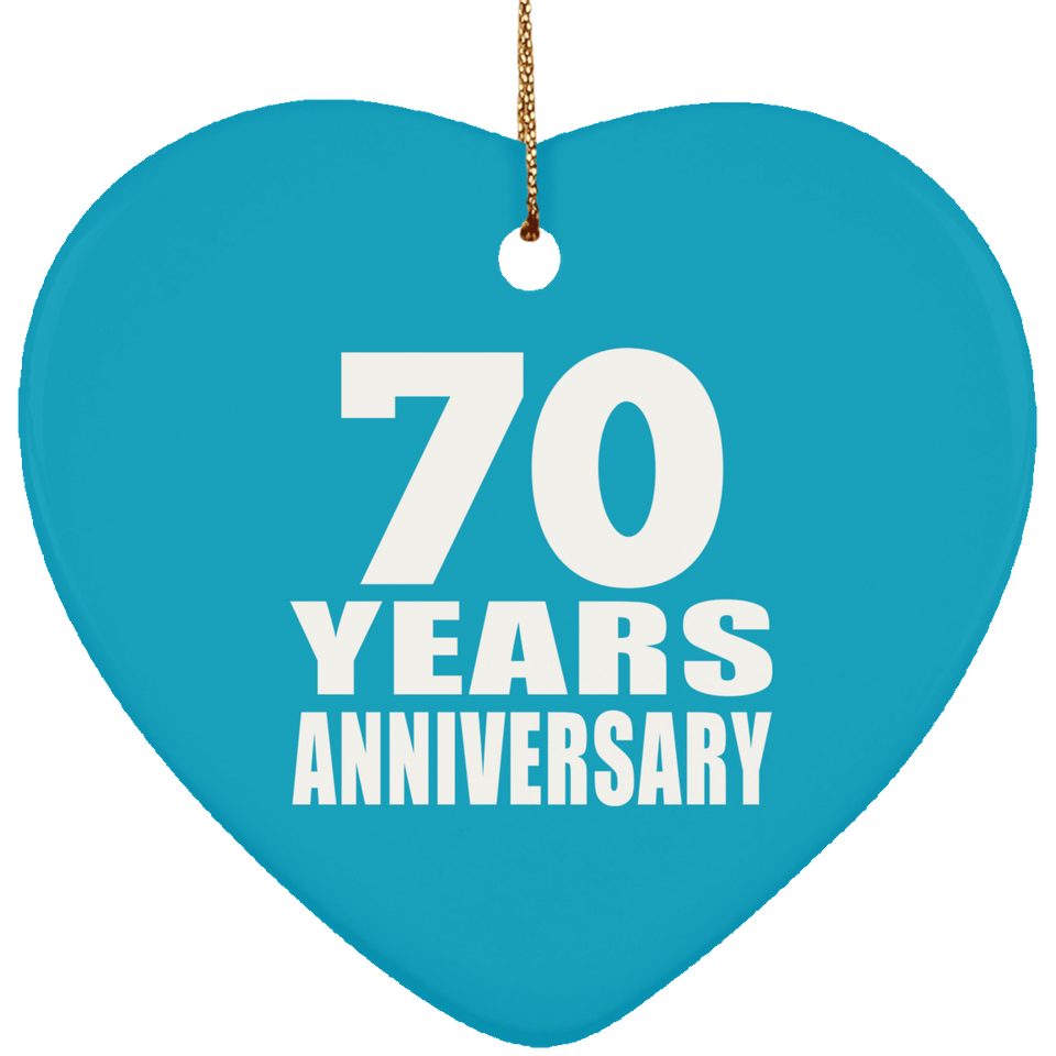 70th Anniversary 70 Years - Heart Ornament