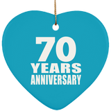 70th Anniversary 70 Years - Heart Ornament