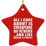 All I Care About Is Chesapeake Bay Retriever - Star Ornament