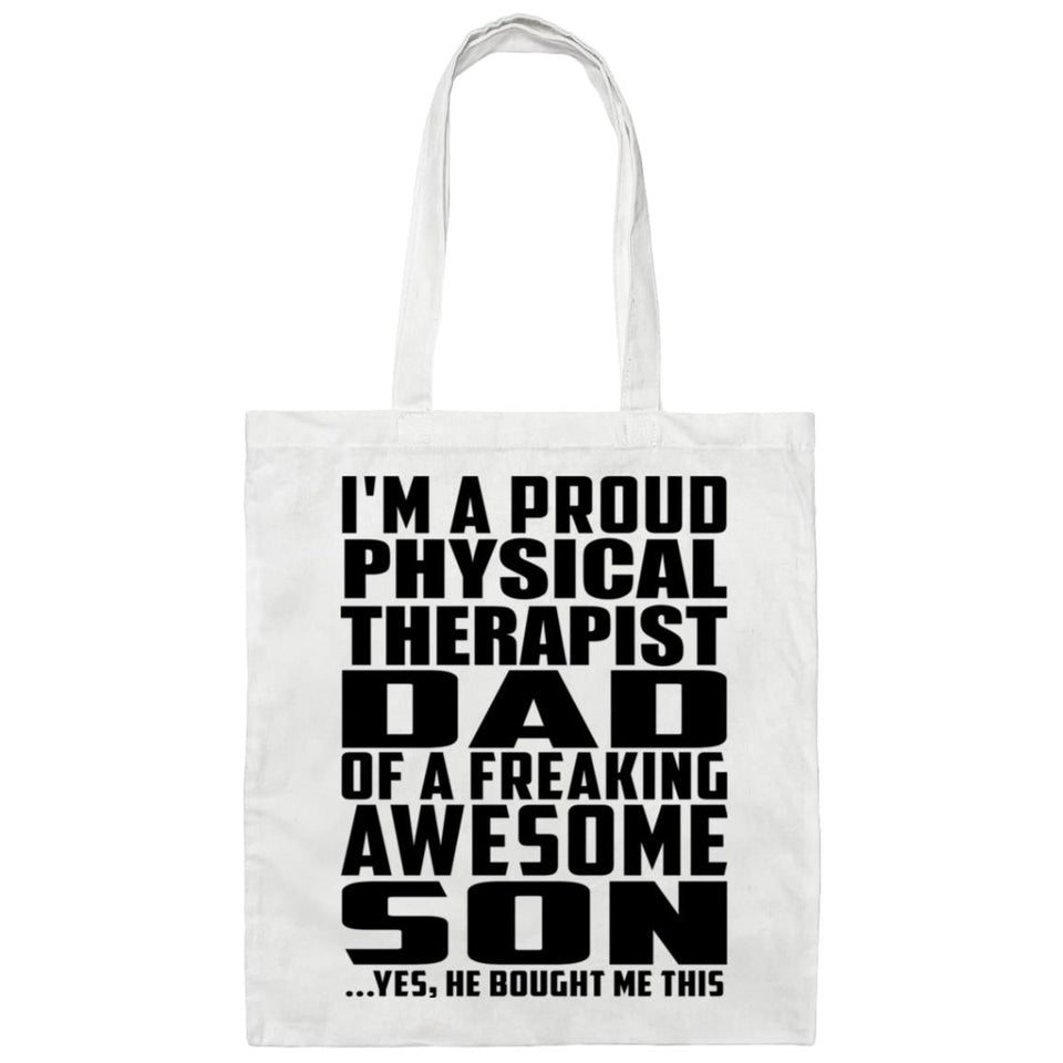 Proud Physical Therapist Dad Of Awesome Son - Tote Bag White